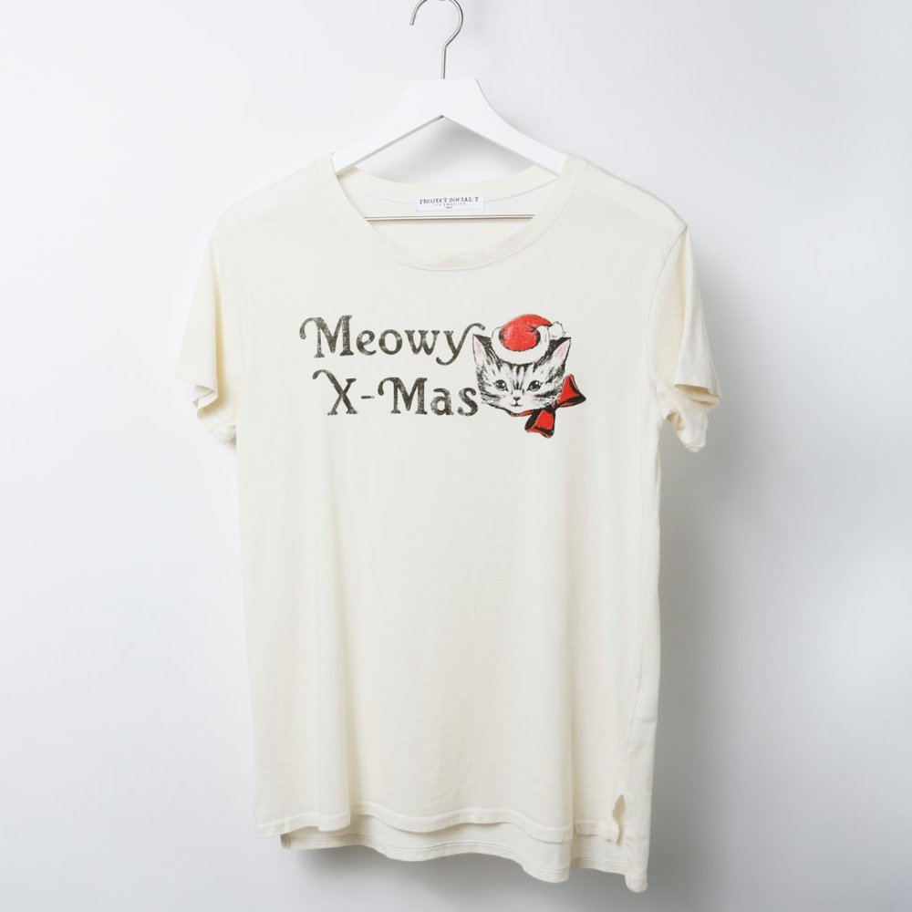 Project Social T Meowy Christmas Graphic T Shirt